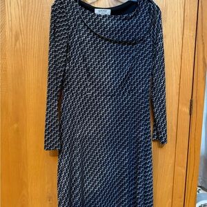 Elegant Black and White Patterned Dress